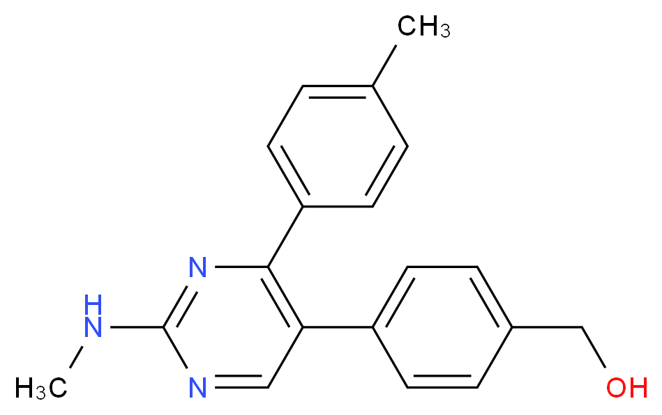 {4-[2-(methylamino)-4-(4-methylphenyl)pyrimidin-5-yl]phenyl}methanol_Molecular_structure_CAS_)