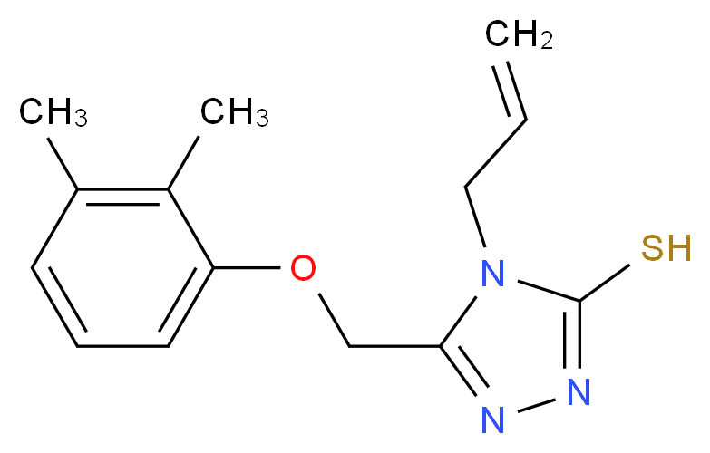 4-Allyl-5-[(2,3-dimethylphenoxy)methyl]-4H-1,2,4-triazole-3-thiol_Molecular_structure_CAS_)