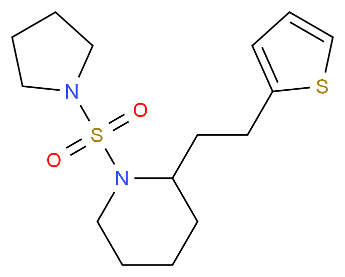 1-(1-pyrrolidinylsulfonyl)-2-[2-(2-thienyl)ethyl]piperidine_Molecular_structure_CAS_)