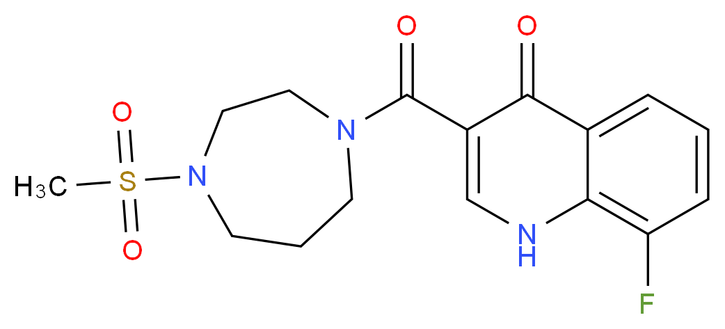 8-fluoro-3-{[4-(methylsulfonyl)-1,4-diazepan-1-yl]carbonyl}quinolin-4(1H)-one_Molecular_structure_CAS_)