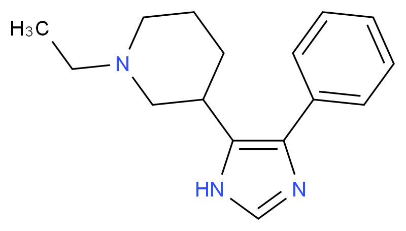 1-ethyl-3-(4-phenyl-1H-imidazol-5-yl)piperidine_Molecular_structure_CAS_)