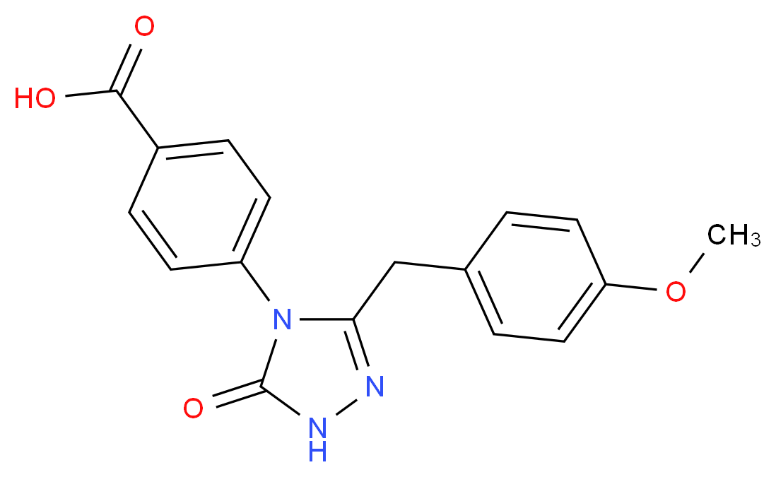 4-[3-(4-methoxybenzyl)-5-oxo-1,5-dihydro-4H-1,2,4-triazol-4-yl]benzoic acid_Molecular_structure_CAS_)