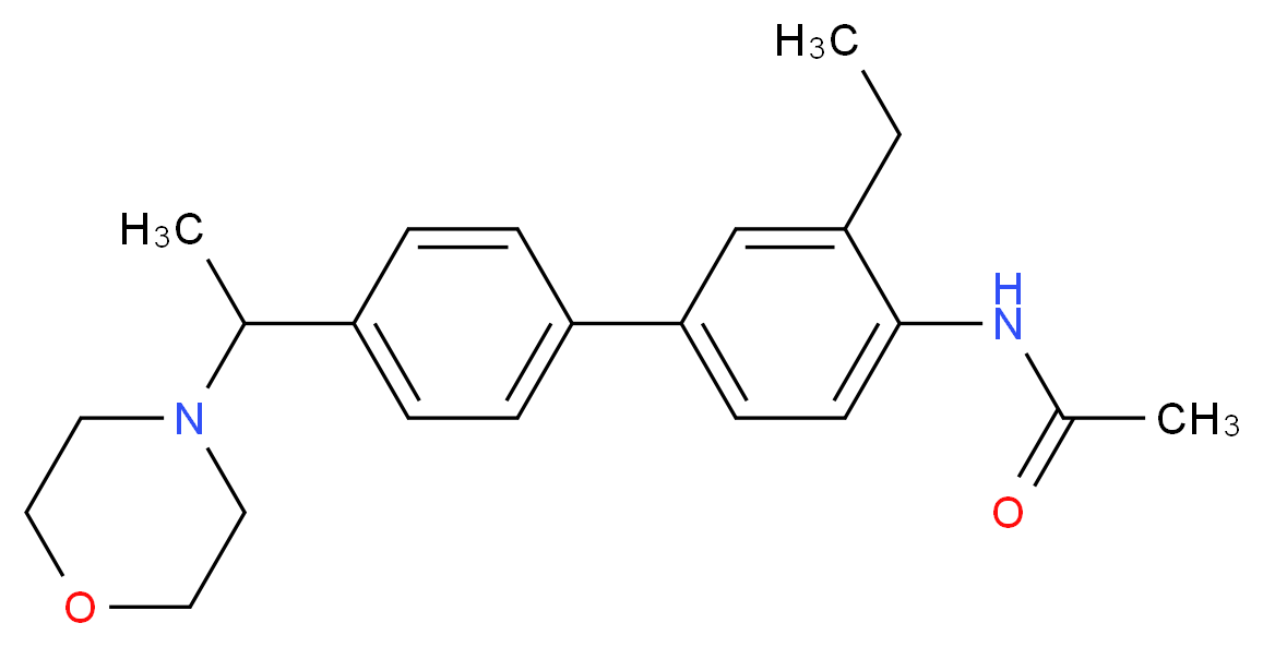 N-[3-ethyl-4'-(1-morpholin-4-ylethyl)biphenyl-4-yl]acetamide_Molecular_structure_CAS_)