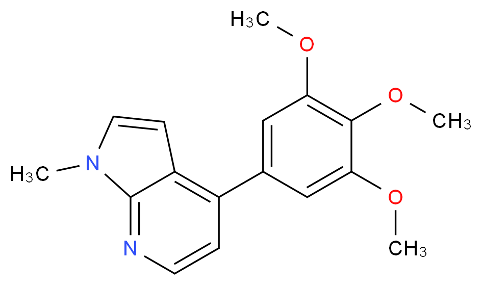 1-methyl-4-(3,4,5-trimethoxyphenyl)-1H-pyrrolo[2,3-b]pyridine_Molecular_structure_CAS_)