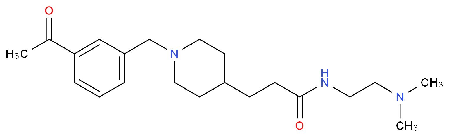 3-[1-(3-acetylbenzyl)-4-piperidinyl]-N-[2-(dimethylamino)ethyl]propanamide_Molecular_structure_CAS_)