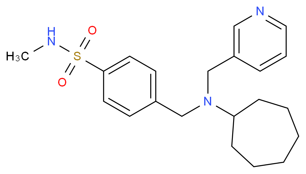 4-{[cycloheptyl(pyridin-3-ylmethyl)amino]methyl}-N-methylbenzenesulfonamide_Molecular_structure_CAS_)