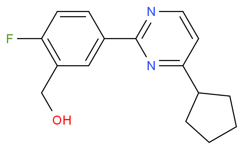 [5-(4-cyclopentylpyrimidin-2-yl)-2-fluorophenyl]methanol_Molecular_structure_CAS_)