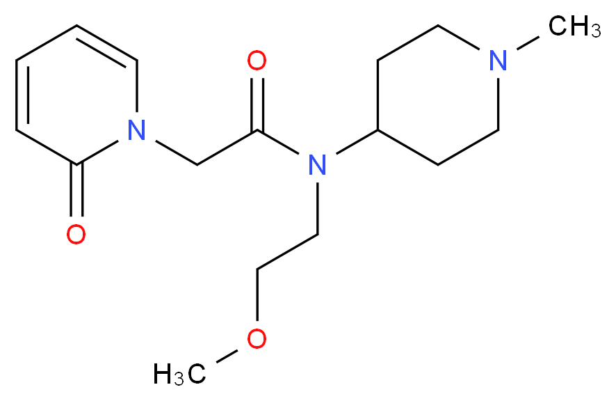 N-(2-methoxyethyl)-N-(1-methylpiperidin-4-yl)-2-(2-oxopyridin-1(2H)-yl)acetamide_Molecular_structure_CAS_)