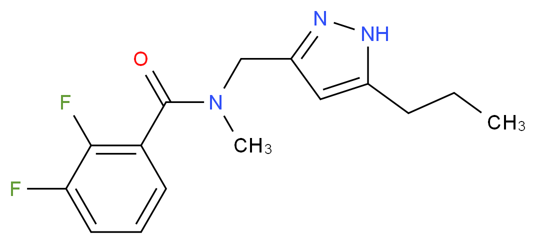 2,3-difluoro-N-methyl-N-[(5-propyl-1H-pyrazol-3-yl)methyl]benzamide_Molecular_structure_CAS_)