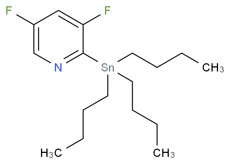 3,5-Difluoro-2-tributylstannylpyridine_Molecular_structure_CAS_765917-25-7)
