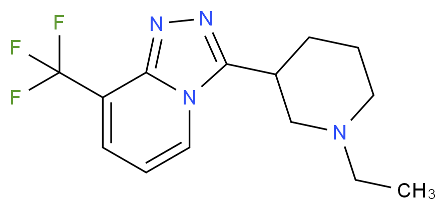 3-(1-ethyl-3-piperidinyl)-8-(trifluoromethyl)[1,2,4]triazolo[4,3-a]pyridine_Molecular_structure_CAS_)