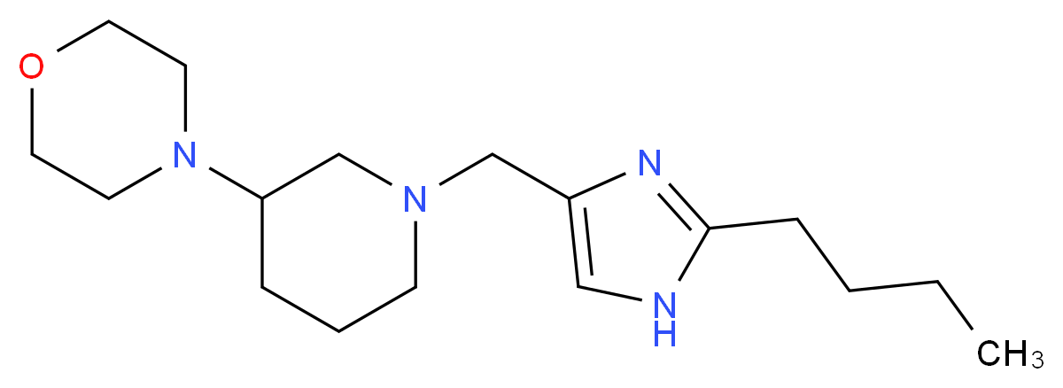 4-{1-[(2-butyl-1H-imidazol-4-yl)methyl]-3-piperidinyl}morpholine_Molecular_structure_CAS_)