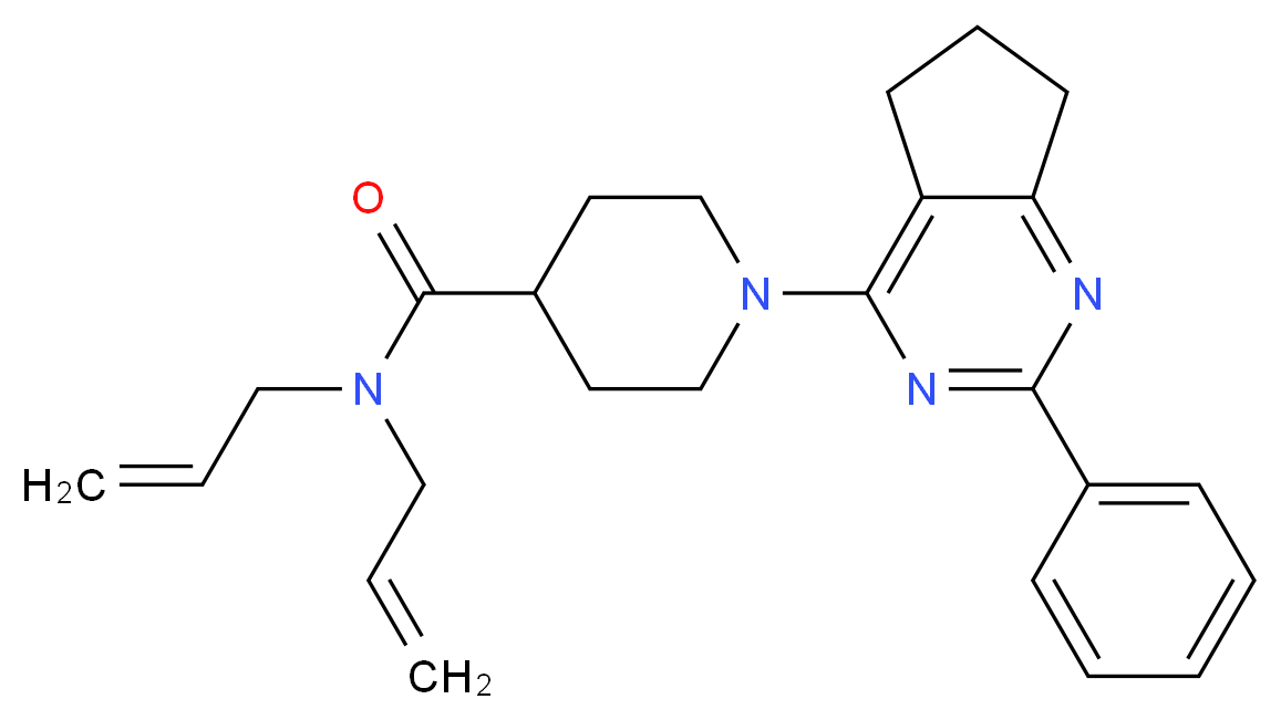 N,N-diallyl-1-(2-phenyl-6,7-dihydro-5H-cyclopenta[d]pyrimidin-4-yl)-4-piperidinecarboxamide_Molecular_structure_CAS_)
