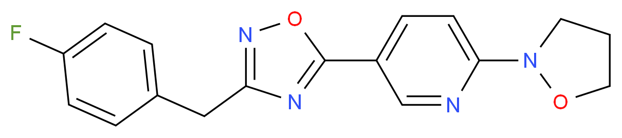 5-[3-(4-fluorobenzyl)-1,2,4-oxadiazol-5-yl]-2-(2-isoxazolidinyl)pyridine_Molecular_structure_CAS_)