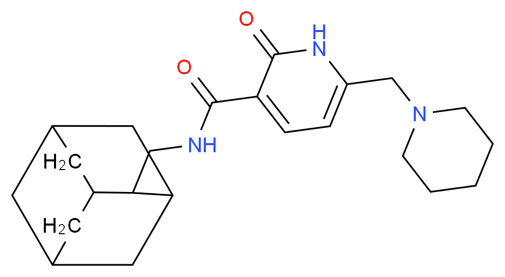 N-(2-adamantylmethyl)-2-oxo-6-(1-piperidinylmethyl)-1,2-dihydro-3-pyridinecarboxamide_Molecular_structure_CAS_)