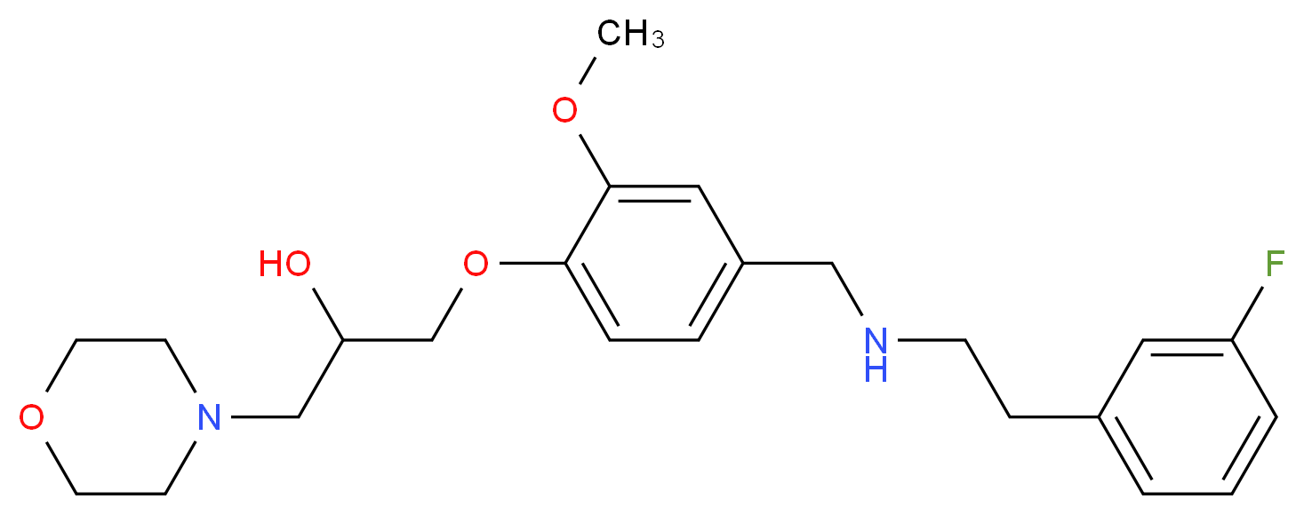1-[4-({[2-(3-fluorophenyl)ethyl]amino}methyl)-2-methoxyphenoxy]-3-(4-morpholinyl)-2-propanol_Molecular_structure_CAS_)