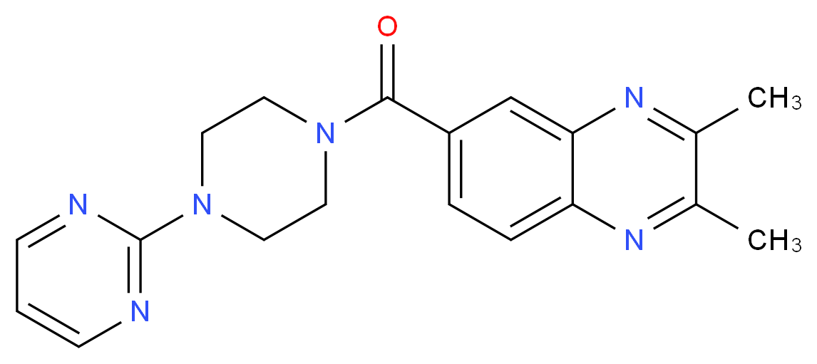 2,3-dimethyl-6-{[4-(2-pyrimidinyl)-1-piperazinyl]carbonyl}quinoxaline_Molecular_structure_CAS_)