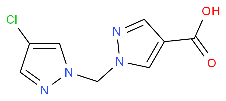1-[(4-chloro-1H-pyrazol-1-yl)methyl]-1H-pyrazole-4-carboxylic acid_Molecular_structure_CAS_)