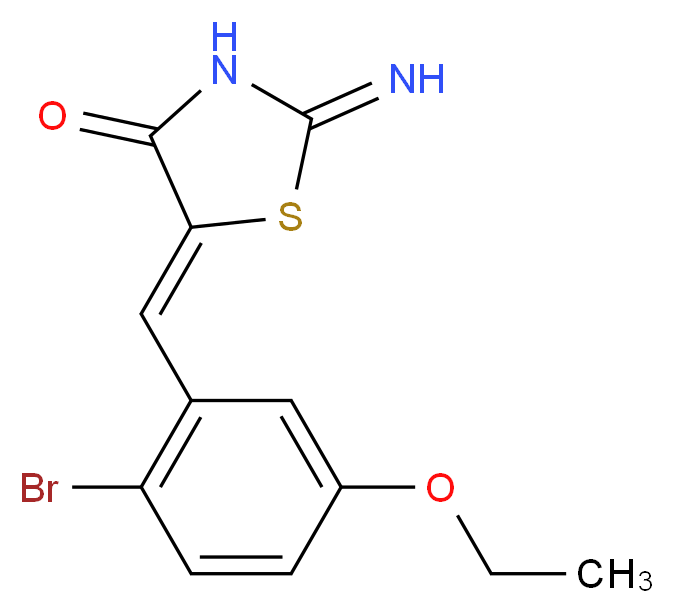 (5Z)-5-(2-bromo-5-ethoxybenzylidene)-2-imino-1,3-thiazolidin-4-one_Molecular_structure_CAS_430464-20-3)