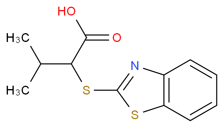 2-(1,3-benzothiazol-2-ylsulfanyl)-3-methylbutanoic acid_Molecular_structure_CAS_)