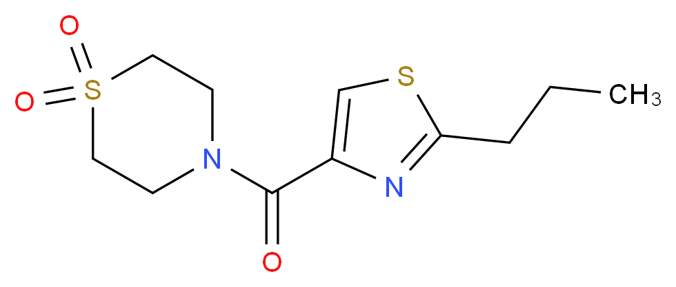4-[(2-propyl-1,3-thiazol-4-yl)carbonyl]thiomorpholine 1,1-dioxide_Molecular_structure_CAS_)