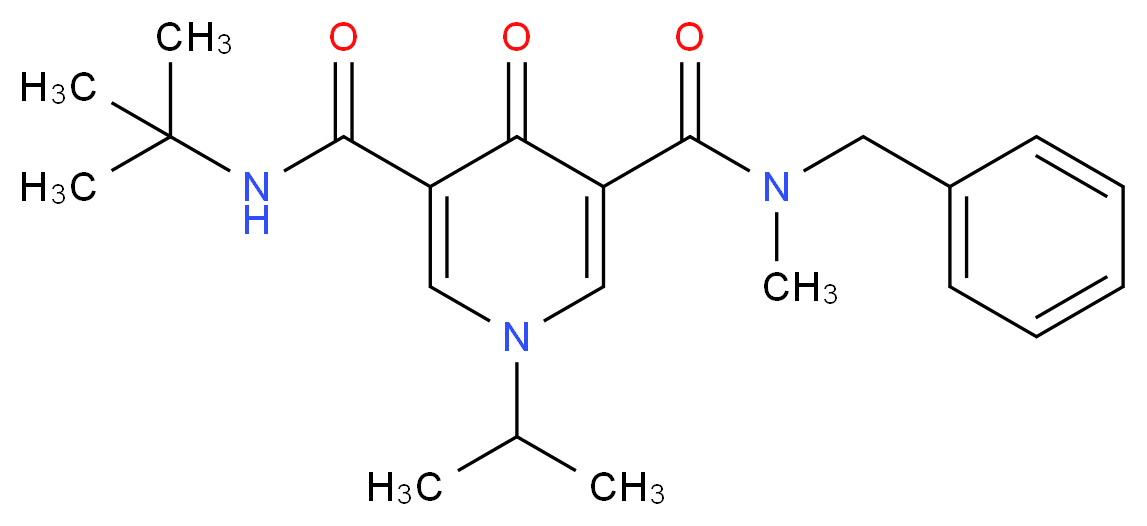 N-benzyl-N'-(tert-butyl)-1-isopropyl-N-methyl-4-oxo-1,4-dihydro-3,5-pyridinedicarboxamide_Molecular_structure_CAS_)