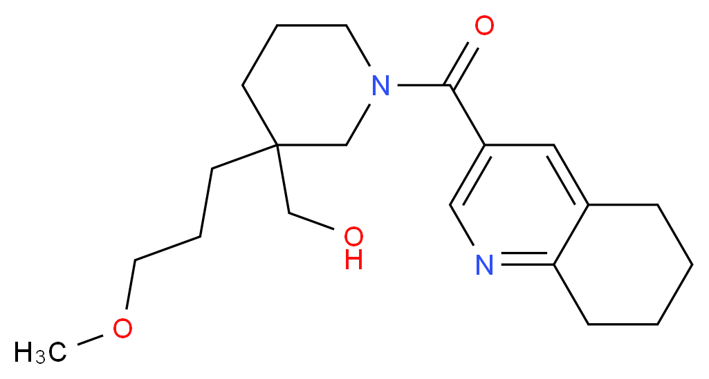 [3-(3-methoxypropyl)-1-(5,6,7,8-tetrahydro-3-quinolinylcarbonyl)-3-piperidinyl]methanol_Molecular_structure_CAS_)