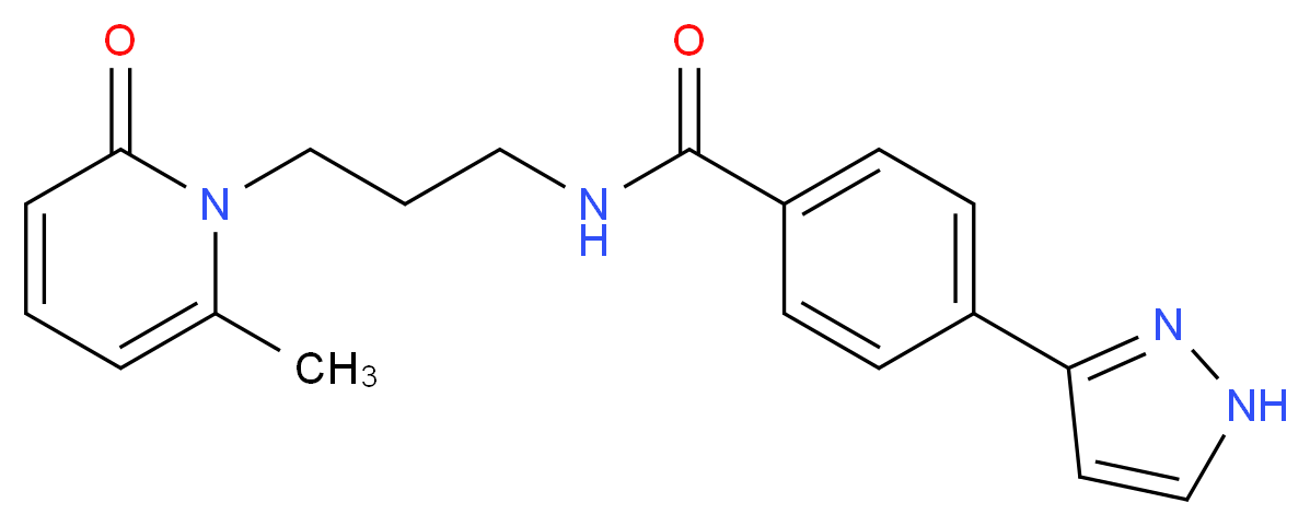 N-[3-(6-methyl-2-oxo-1(2H)-pyridinyl)propyl]-4-(1H-pyrazol-3-yl)benzamide_Molecular_structure_CAS_)