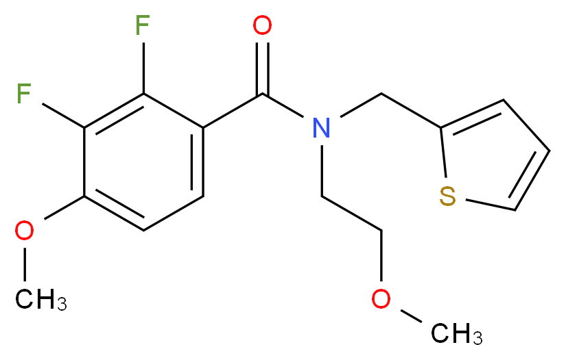 2,3-difluoro-4-methoxy-N-(2-methoxyethyl)-N-(2-thienylmethyl)benzamide_Molecular_structure_CAS_)