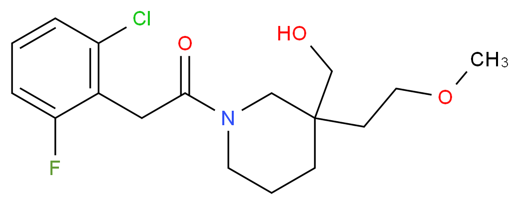 [1-[(2-chloro-6-fluorophenyl)acetyl]-3-(2-methoxyethyl)-3-piperidinyl]methanol_Molecular_structure_CAS_)