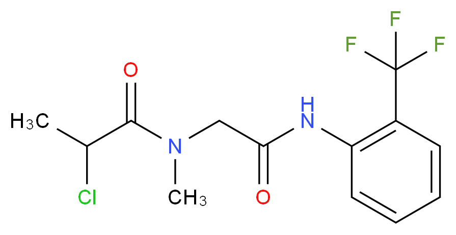 2-chloro-N-methyl-N-(2-oxo-2-{[2-(trifluoromethyl)phenyl]amino}ethyl)propanamide_Molecular_structure_CAS_)