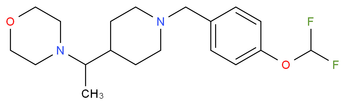 4-(1-{1-[4-(difluoromethoxy)benzyl]-4-piperidinyl}ethyl)morpholine_Molecular_structure_CAS_)