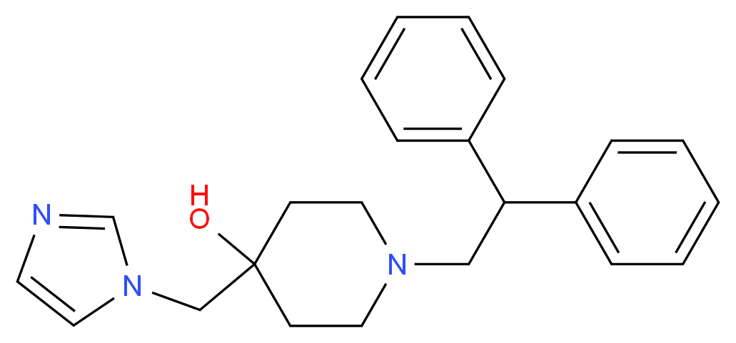 1-(2,2-diphenylethyl)-4-(1H-imidazol-1-ylmethyl)piperidin-4-ol_Molecular_structure_CAS_)
