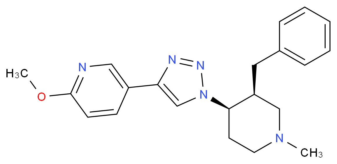 5-{1-[(3S*,4R*)-3-benzyl-1-methylpiperidin-4-yl]-1H-1,2,3-triazol-4-yl}-2-methoxypyridine_Molecular_structure_CAS_)