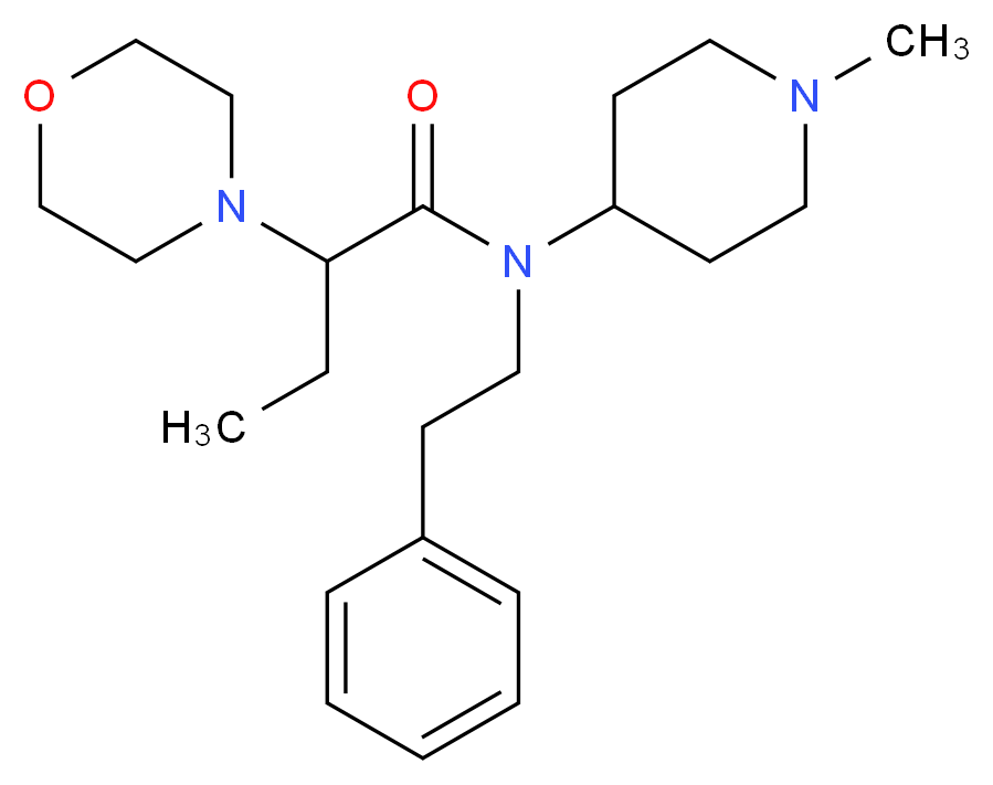 N-(1-methyl-4-piperidinyl)-2-(4-morpholinyl)-N-(2-phenylethyl)butanamide_Molecular_structure_CAS_)