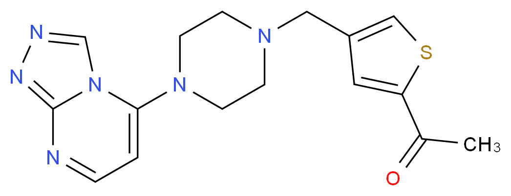 1-{4-[(4-[1,2,4]triazolo[4,3-a]pyrimidin-5-ylpiperazin-1-yl)methyl]-2-thienyl}ethanone_Molecular_structure_CAS_)