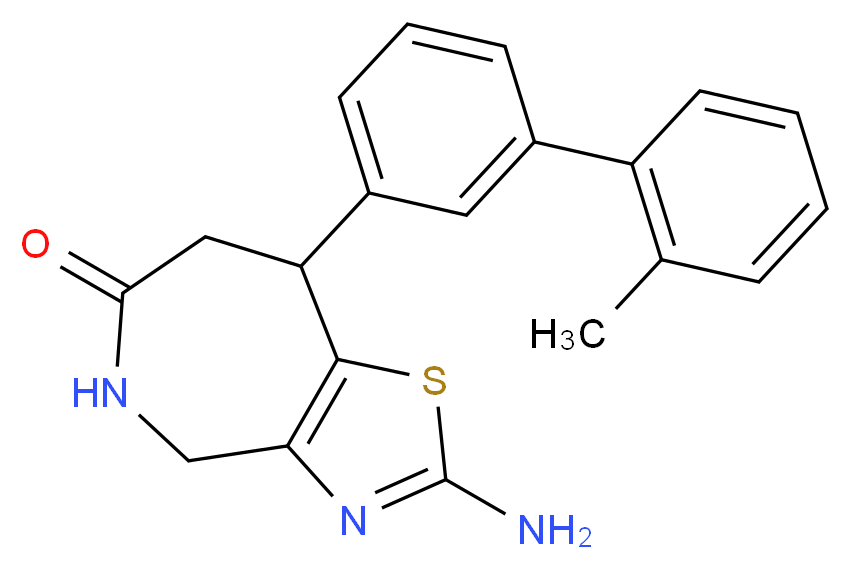 2-amino-8-(2'-methylbiphenyl-3-yl)-4,5,7,8-tetrahydro-6H-[1,3]thiazolo[4,5-c]azepin-6-one_Molecular_structure_CAS_)