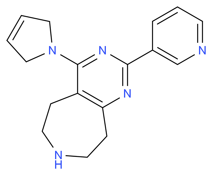 4-(2,5-dihydro-1H-pyrrol-1-yl)-2-pyridin-3-yl-6,7,8,9-tetrahydro-5H-pyrimido[4,5-d]azepine_Molecular_structure_CAS_)