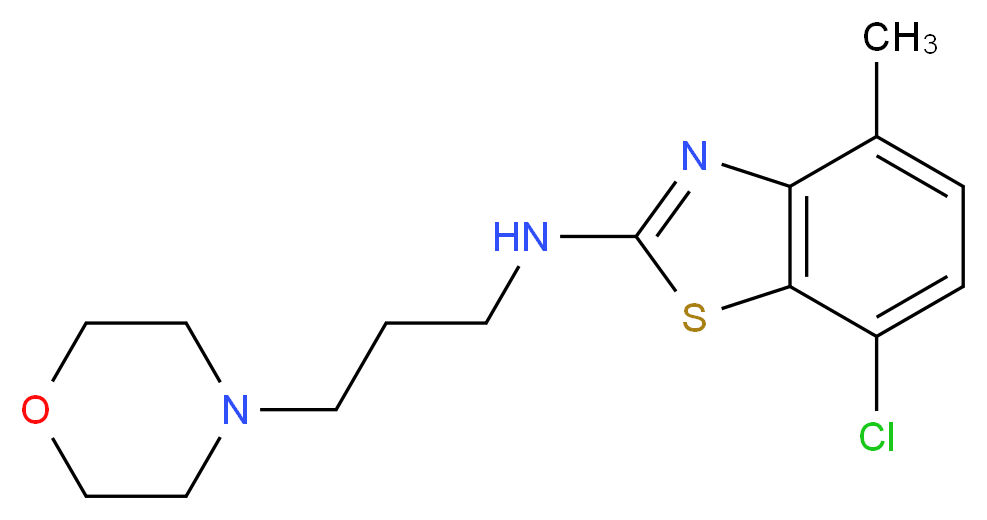 7-chloro-4-methyl-N-(3-morpholin-4-ylpropyl)-1,3-benzothiazol-2-amine_Molecular_structure_CAS_)