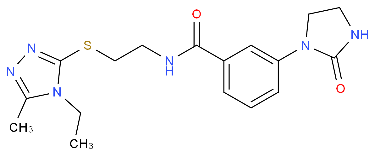N-{2-[(4-ethyl-5-methyl-4H-1,2,4-triazol-3-yl)thio]ethyl}-3-(2-oxoimidazolidin-1-yl)benzamide_Molecular_structure_CAS_)