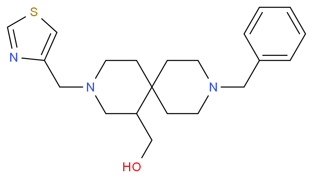 [9-benzyl-3-(1,3-thiazol-4-ylmethyl)-3,9-diazaspiro[5.5]undec-1-yl]methanol_Molecular_structure_CAS_)