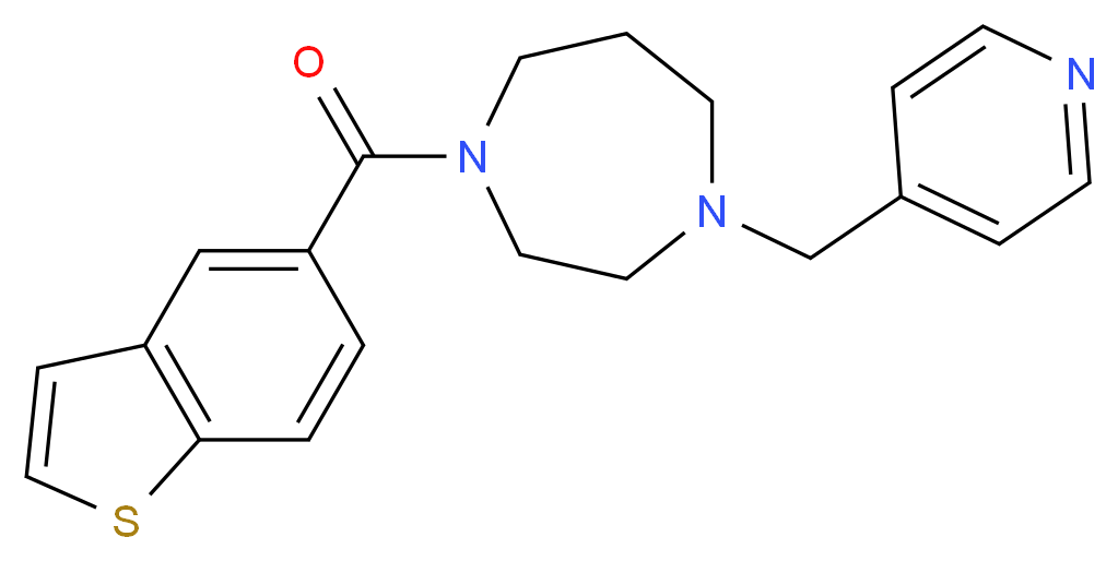 1-(1-benzothien-5-ylcarbonyl)-4-(4-pyridinylmethyl)-1,4-diazepane_Molecular_structure_CAS_)