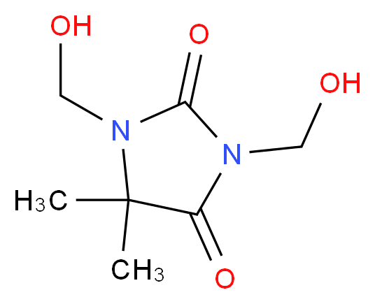 1,3-Bis(hydroxymethyl)-5,5-dimethylimidazolidine-2,4-dione_Molecular_structure_CAS_)