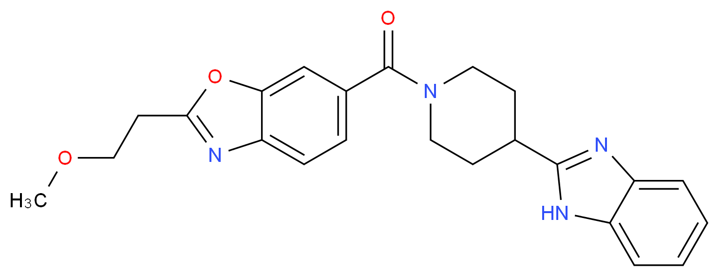 6-{[4-(1H-benzimidazol-2-yl)-1-piperidinyl]carbonyl}-2-(2-methoxyethyl)-1,3-benzoxazole_Molecular_structure_CAS_)
