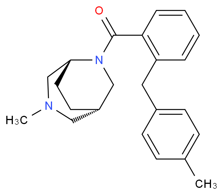(1S*,5R*)-3-methyl-6-[2-(4-methylbenzyl)benzoyl]-3,6-diazabicyclo[3.2.2]nonane_Molecular_structure_CAS_)