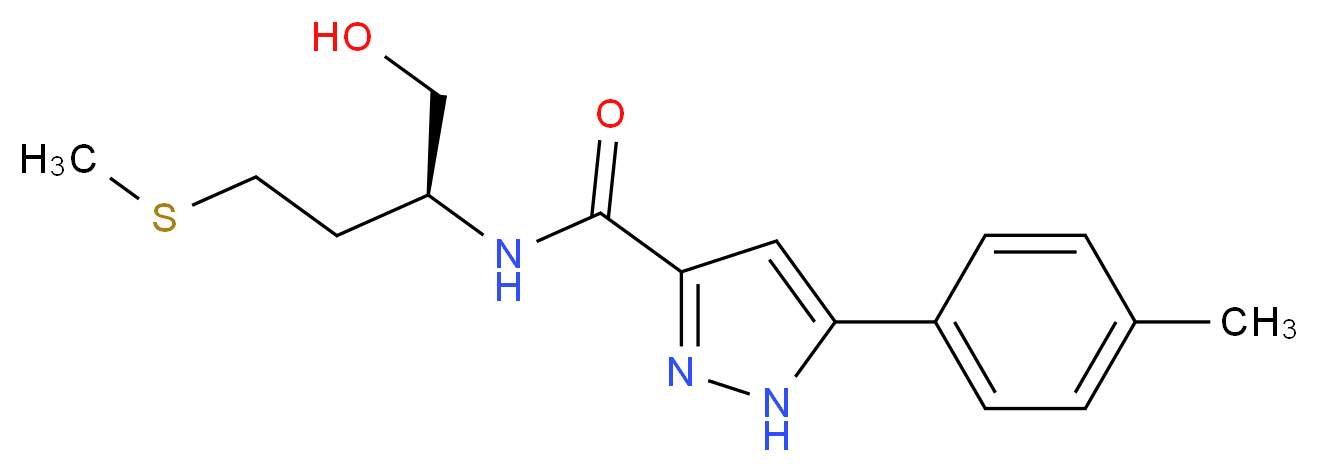 N-[(1S)-1-(hydroxymethyl)-3-(methylthio)propyl]-5-(4-methylphenyl)-1H-pyrazole-3-carboxamide_Molecular_structure_CAS_)