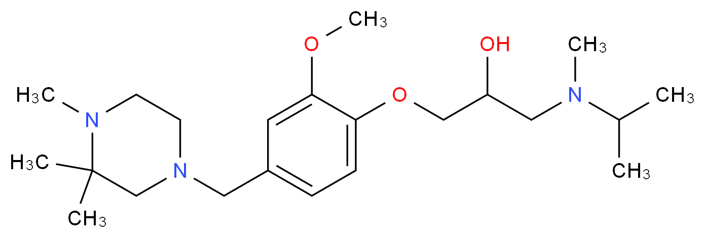 1-[isopropyl(methyl)amino]-3-{2-methoxy-4-[(3,3,4-trimethylpiperazin-1-yl)methyl]phenoxy}propan-2-ol_Molecular_structure_CAS_)