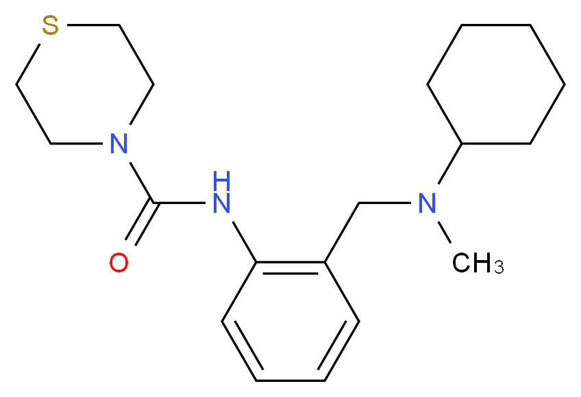 N-(2-{[cyclohexyl(methyl)amino]methyl}phenyl)thiomorpholine-4-carboxamide_Molecular_structure_CAS_)