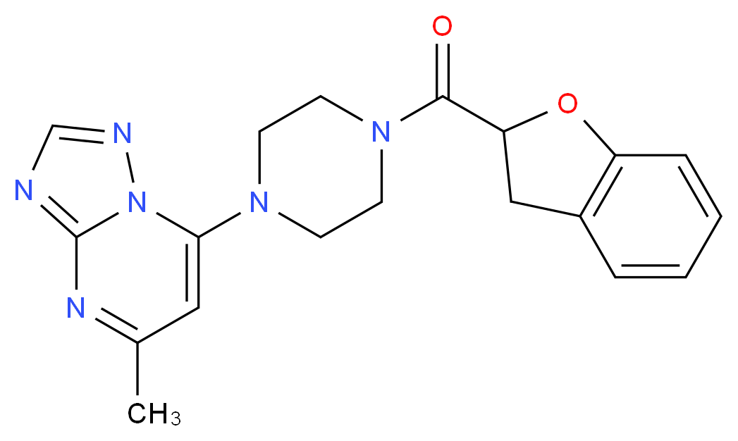 7-[4-(2,3-dihydro-1-benzofuran-2-ylcarbonyl)piperazin-1-yl]-5-methyl[1,2,4]triazolo[1,5-a]pyrimidine_Molecular_structure_CAS_)
