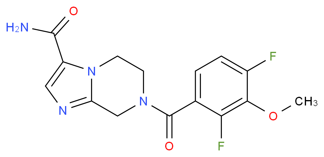 7-(2,4-difluoro-3-methoxybenzoyl)-5,6,7,8-tetrahydroimidazo[1,2-a]pyrazine-3-carboxamide_Molecular_structure_CAS_)
